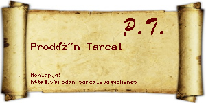 Prodán Tarcal névjegykártya